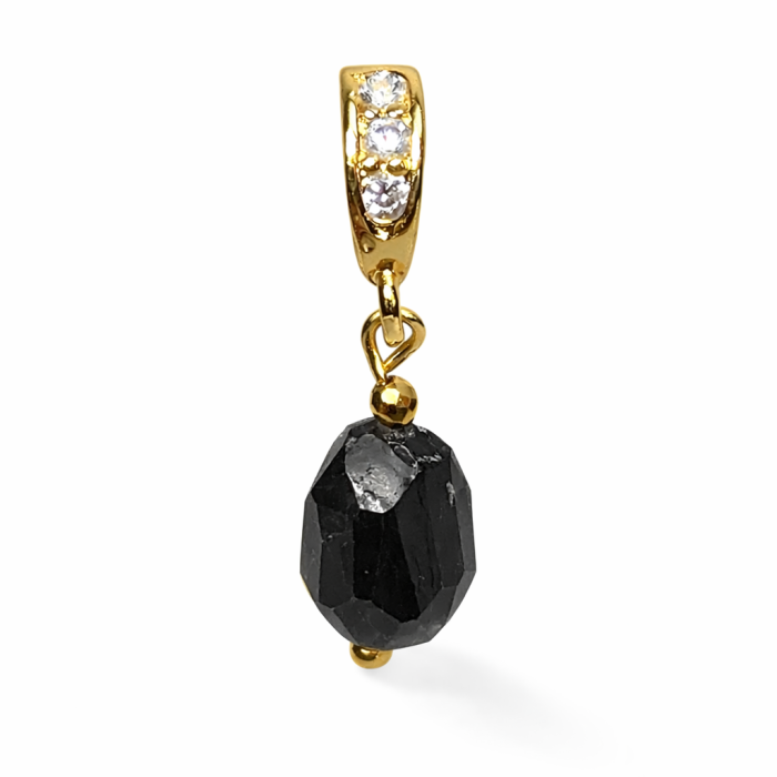 Zawieszka Intencji NOiR · Ścieżki z czarnym turmalinem Charms z naturalnym czarnym turmalinem do kolekcji NOiR Zawieszka NOiR – ochrona, granice, stabilność Biżuteria intencjonalna NOiR – charms mindfulness