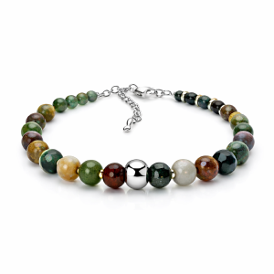 NOiR | Indian Agate – Męska Bransoletka Równowagi i Siły