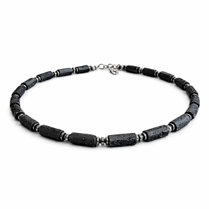 Męski Wisior Intencji NOiR – Ochrona, Stabilność, Siła Wewnętrzna  z czarnego turmalinu i hematytu EDYCJA LIMITOWANA