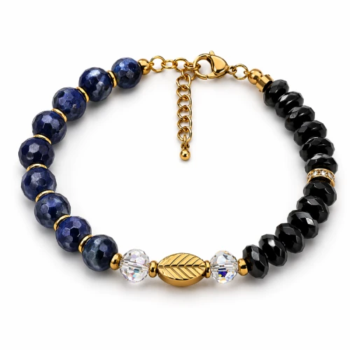 Bransoletka NOiR – szafir, turmalin & hematyt | wierność i ochrona