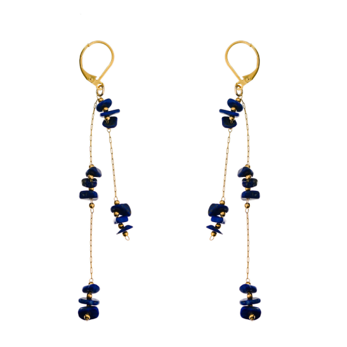 Kolczyki z kamienia naturalnego sodalit natural stone sodalite earrings