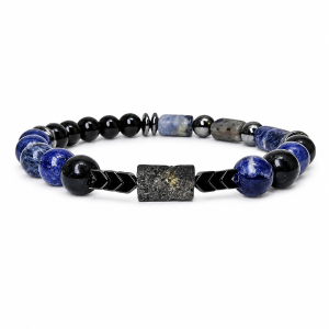 Bransoletka „Sentinel” - Szafir, Lapis Lazuli, Hematyt