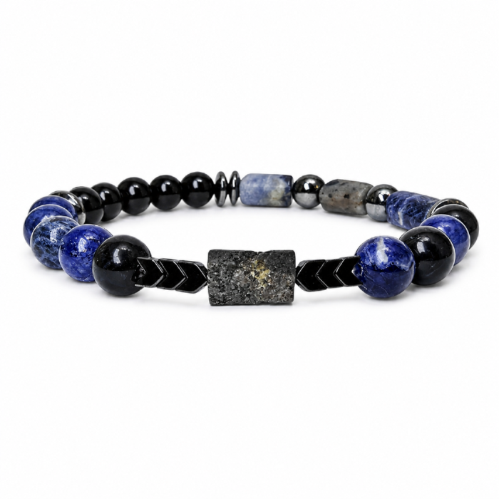 Bransoletka „Sentinel” - Szafir, Lapis Lazuli, Hematyt