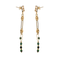 Szmaragdowa Elegancja kolczyki z kamieniem szlachetnym szmaragd