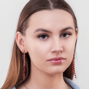 Katalizator Marzeń kolczyki z kamieniem szlachetnym rubin ruby