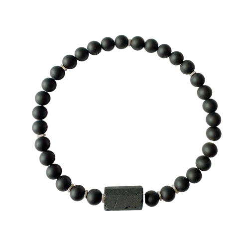 Dla Niego męska bransoletka z czarnego turmalinu