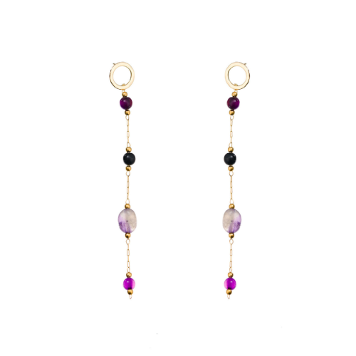 Purpurowe Przeznaczenie kolczyki z kamieni szlachetnych ametyst