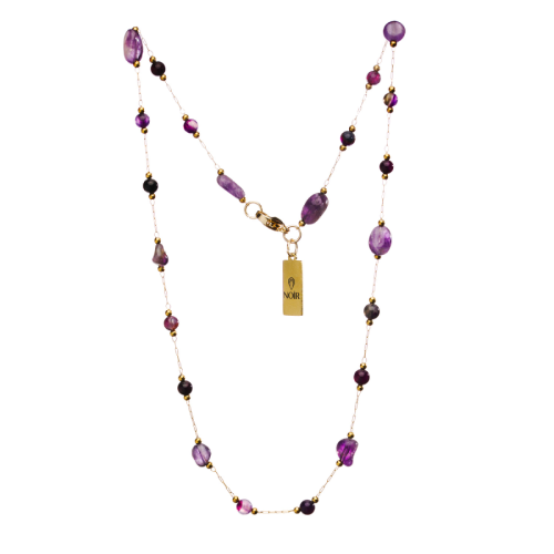 Purpurowe Przeznaczenie naszyjnik z kamieni szlachetnych ametyst